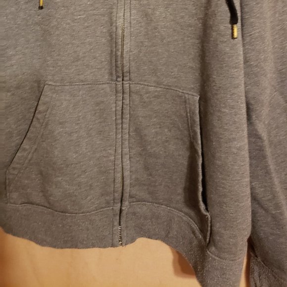 H&M, Gray zip-up Sweatshirt w/ hood jacket, Size Large - Picture 5 of 16